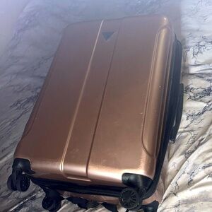 GUESS Lustre 2 - 28" Hardside Spinner Checked Luggage - Rose Gold